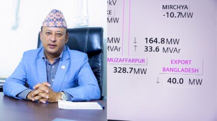 राति १२ बजेवाट बंगलादेशमा बिधुत निर्यात सुरू, १ अर्ब २९ करोड आम्दानी हुने