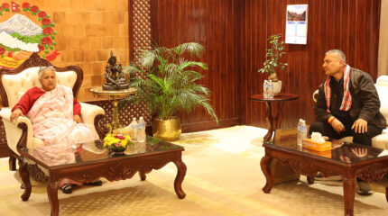 सिंहदरबारमा दुर्गा प्रसाईंसँग वार्ता