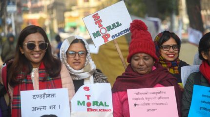 समानुपातिक उम्मेदवार छनोटको विरोधमा महिला अधिकारकर्मीले निकाले र्‍याली