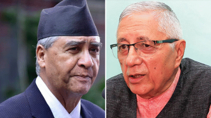 कांग्रेस सभापति देउवा र नेता कोइरालाबीच भेट